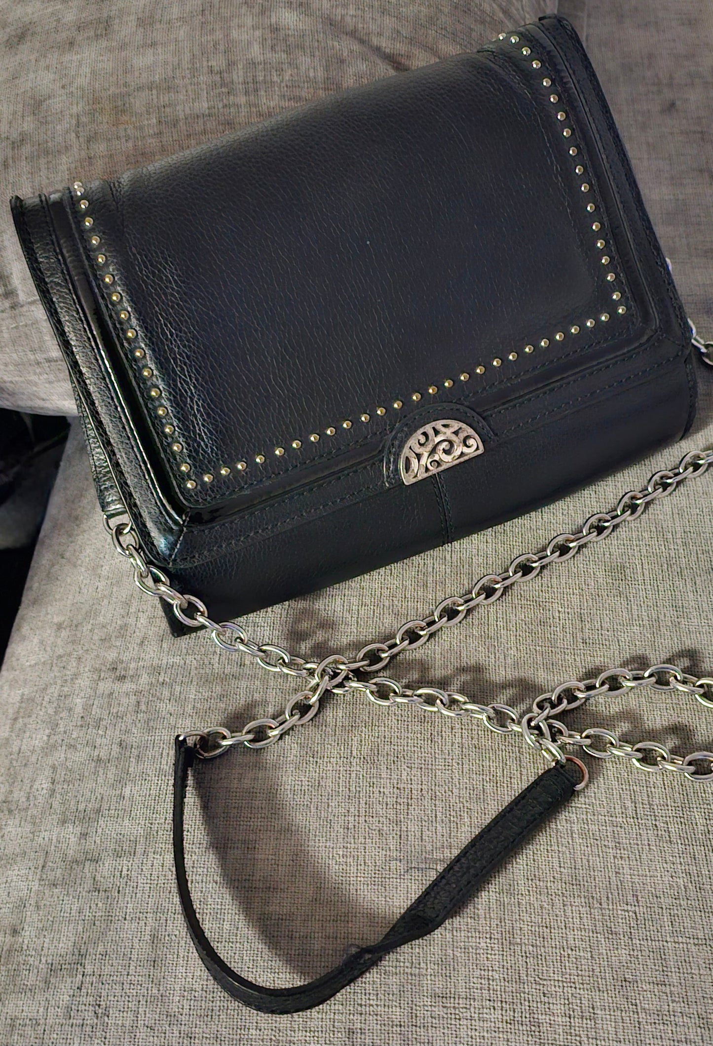 Brighton studded black crossbody