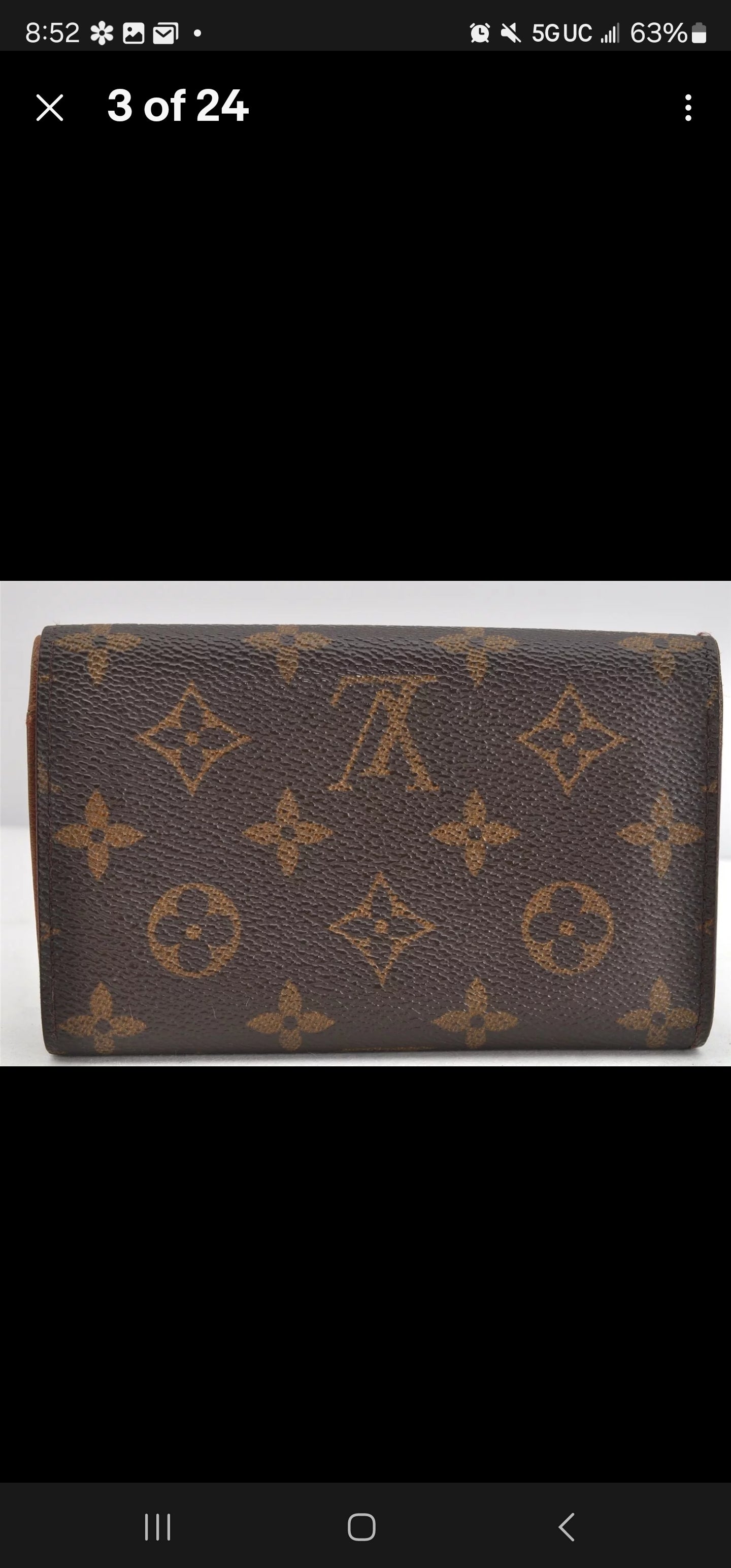 Auth Louis Vuitton Monogram Porte Monnaie Billets Tresor Wallet