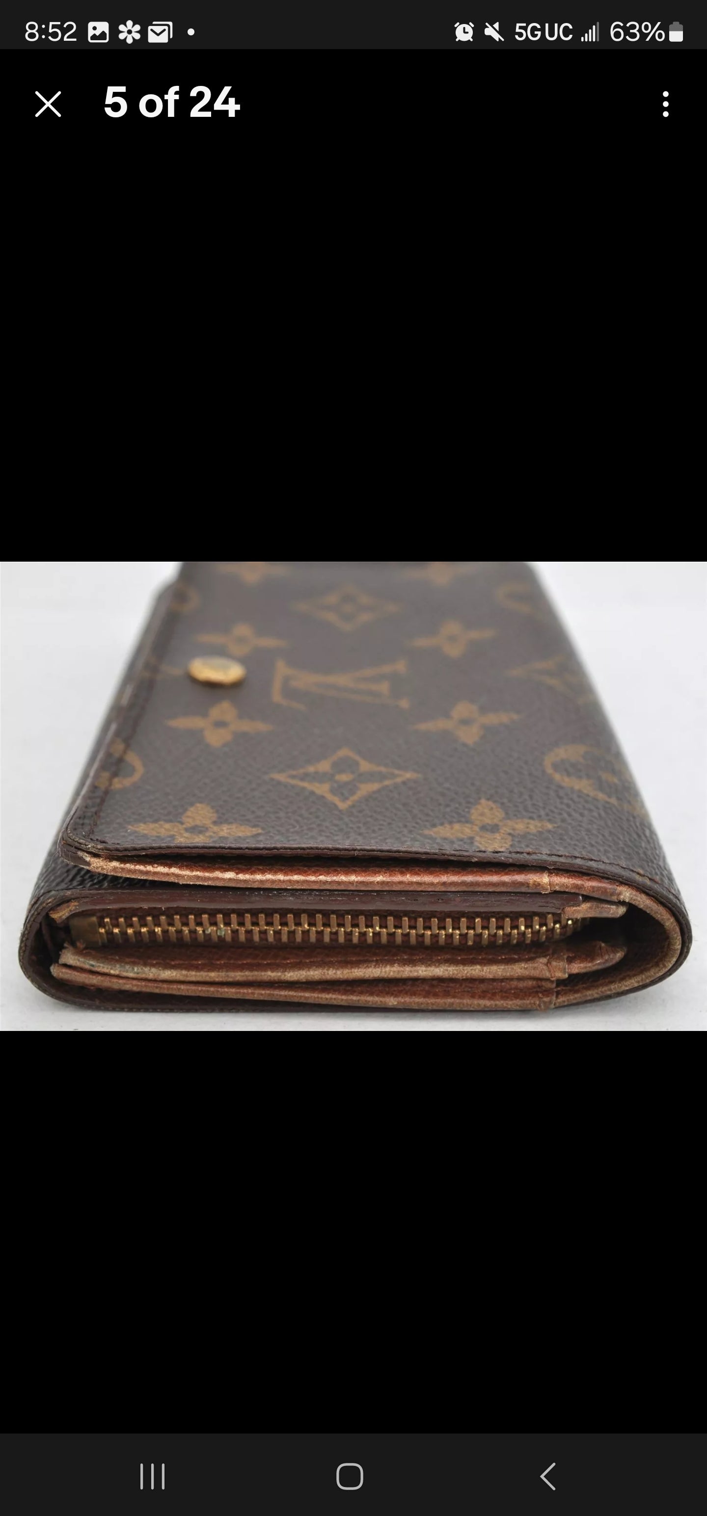 Auth Louis Vuitton Monogram Porte Monnaie Billets Tresor Wallet