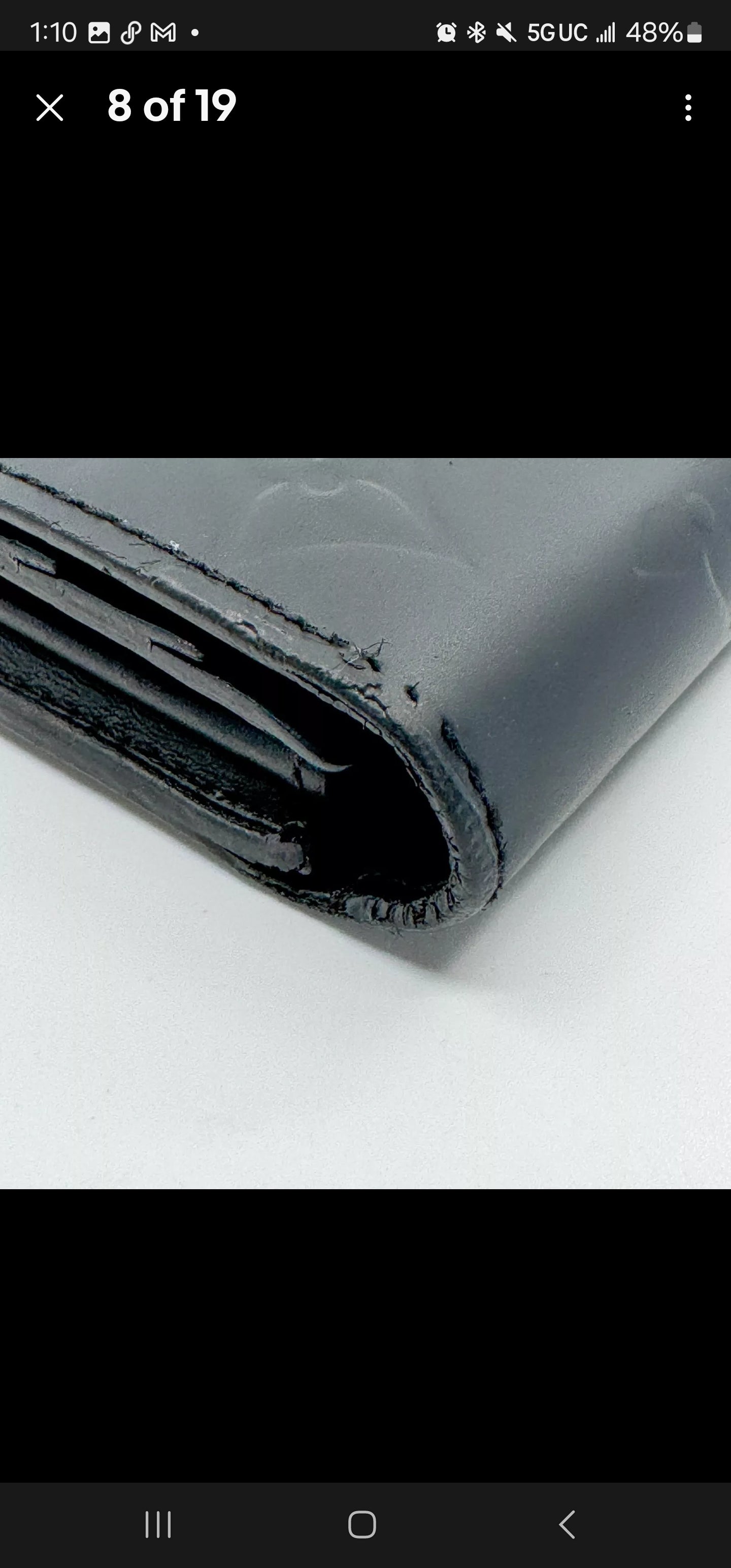 LOUIS VUITTON Monogram Mat Portefeuille Sarah Wallet LV Black Auth