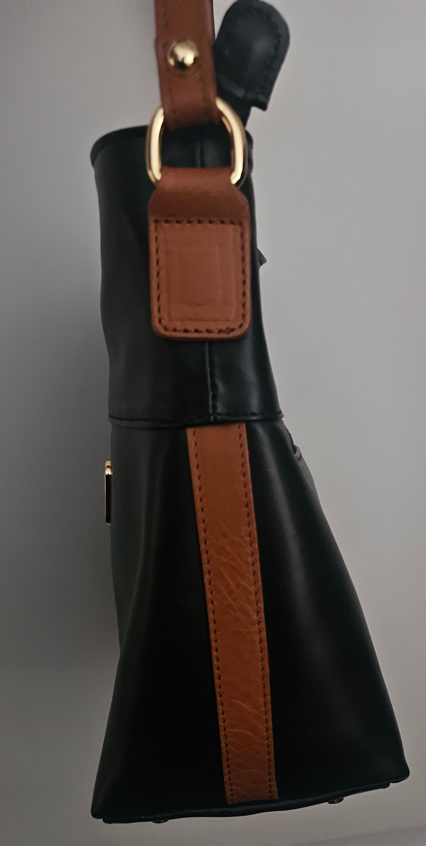 Valentina smooth leather shoulder tote