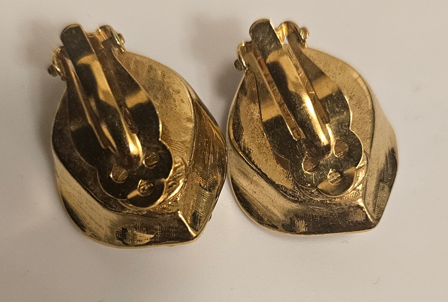 KJL for Avon Calla Lily Stud Earrings, Vintage Chunky Earrings, Vintage