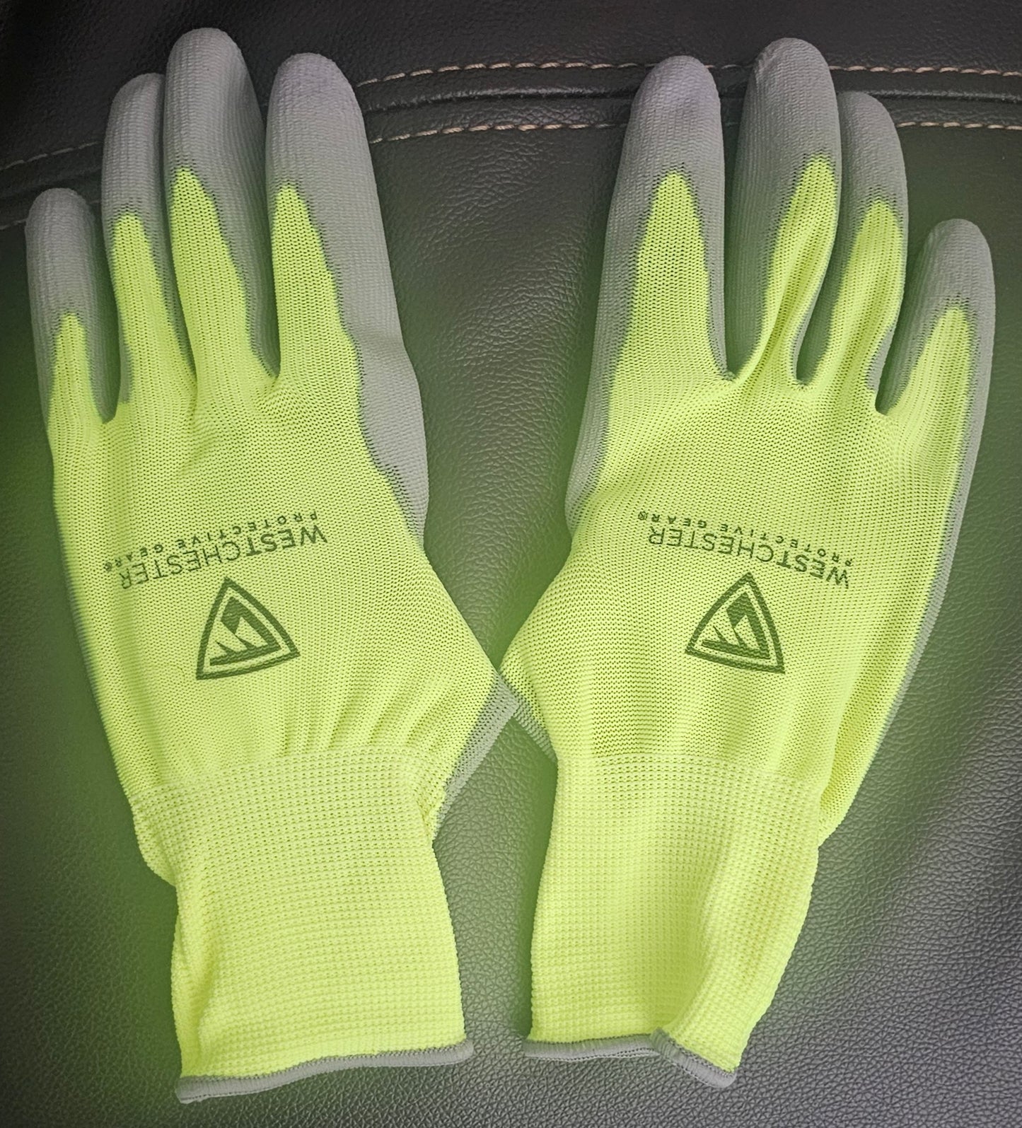 Westchester Protective Touch Screen Hi-Vis Yellow Palm Coated Gloves Large L