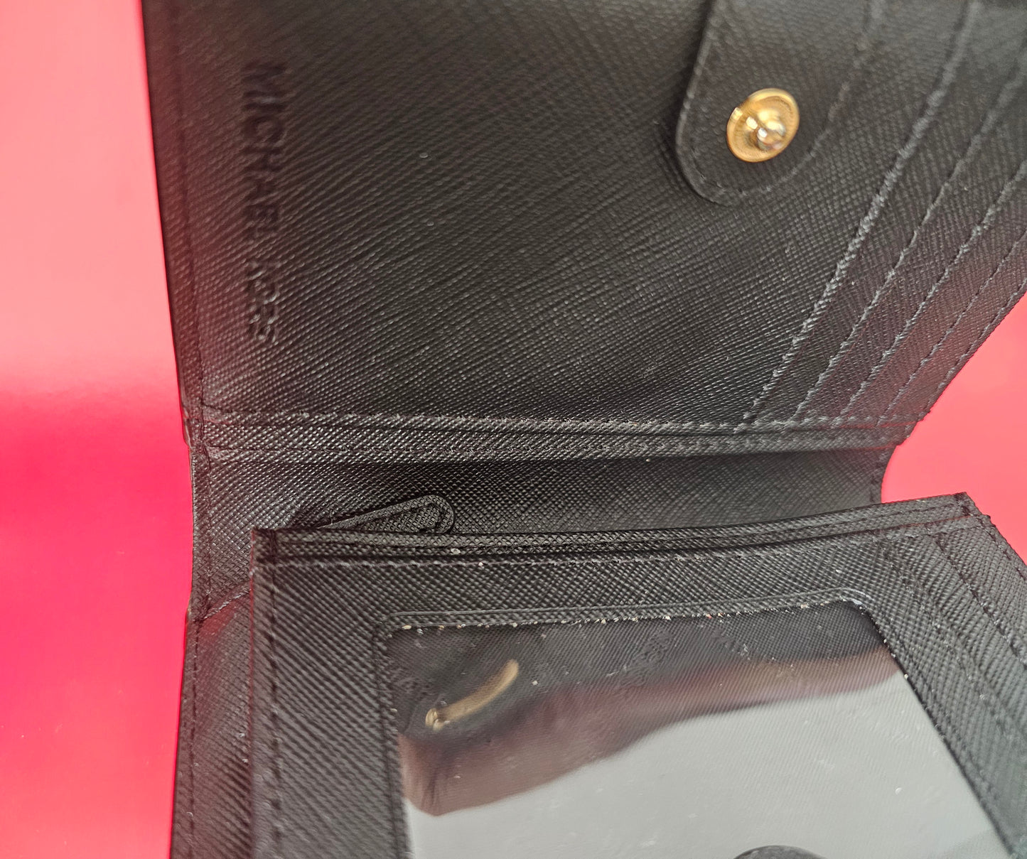 Michael kors leather slim flat wallet
