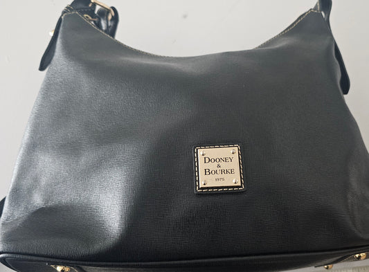 Dooney & Bourke Black smooth leather shoulder bag